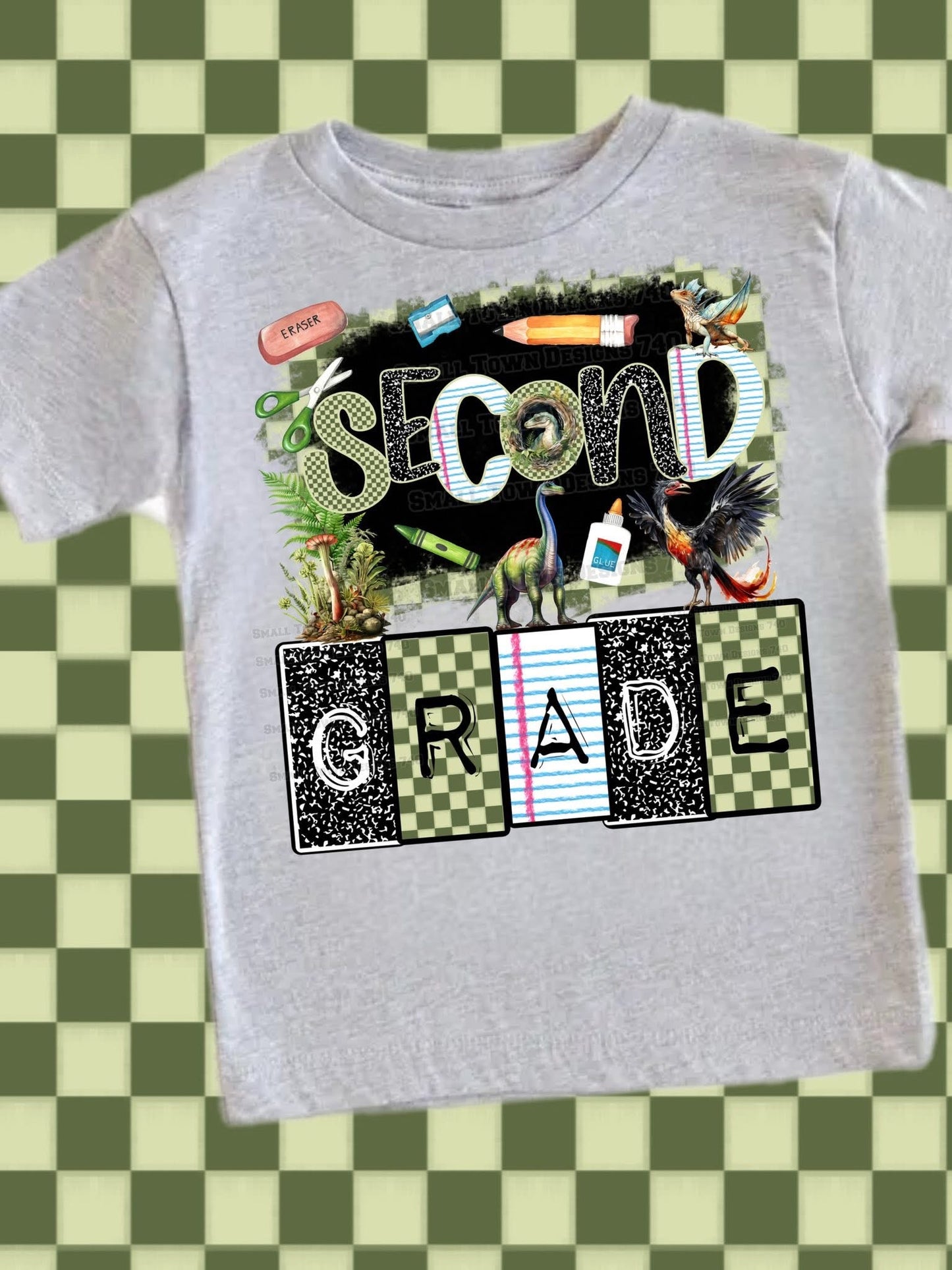 School Bundle Green Checkered-Youth Size
