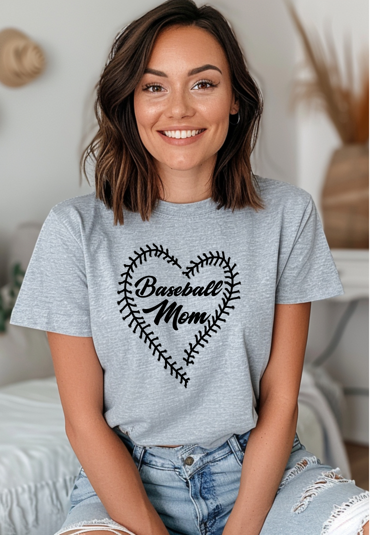 Baseball Mama Heart