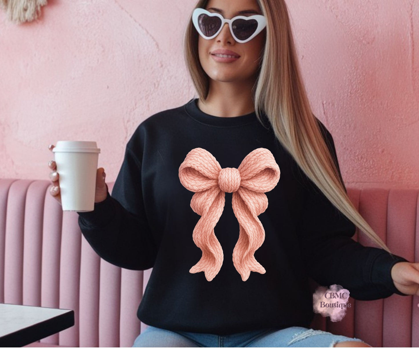 Pink Coquete Faux Yarn Bow