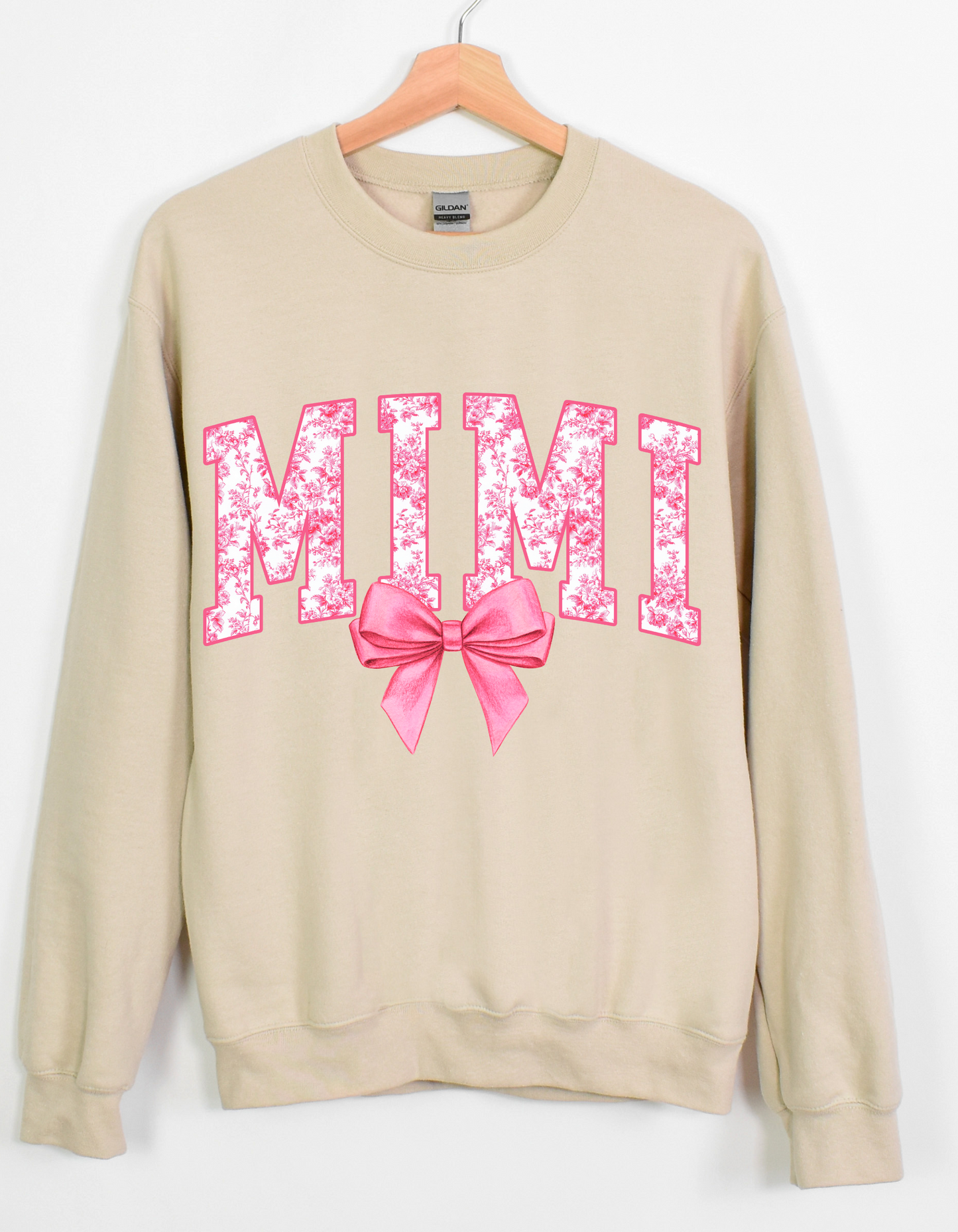 Pink Watercolor Floral Ribbon Bow