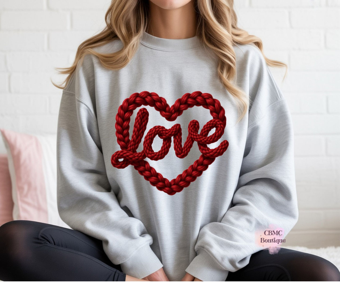 Love Faux Yarn Red