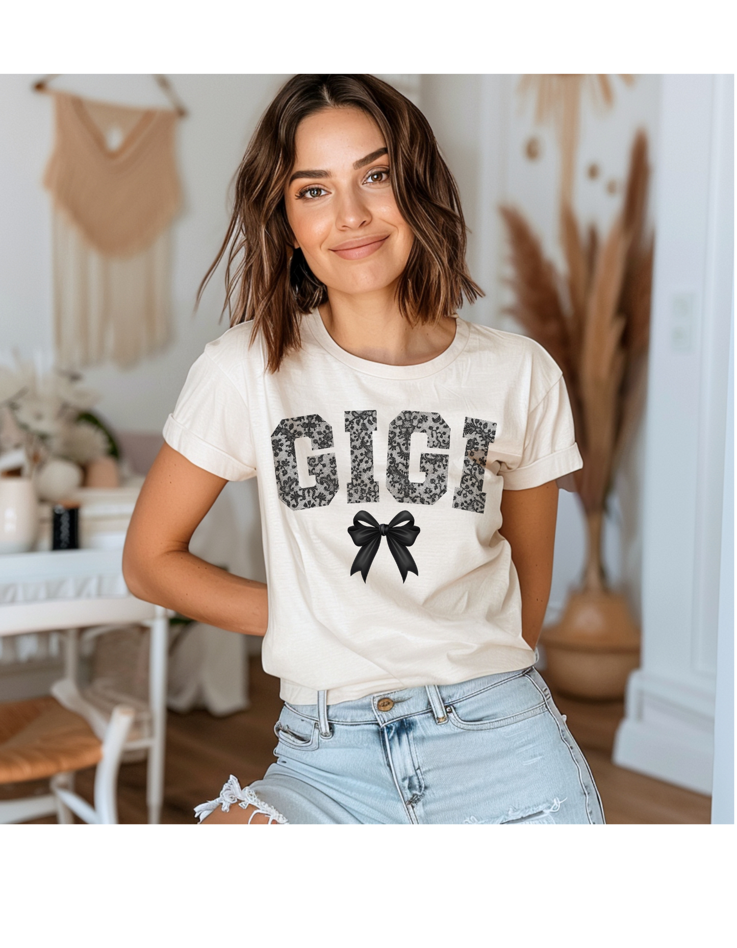 Lace Bow Black