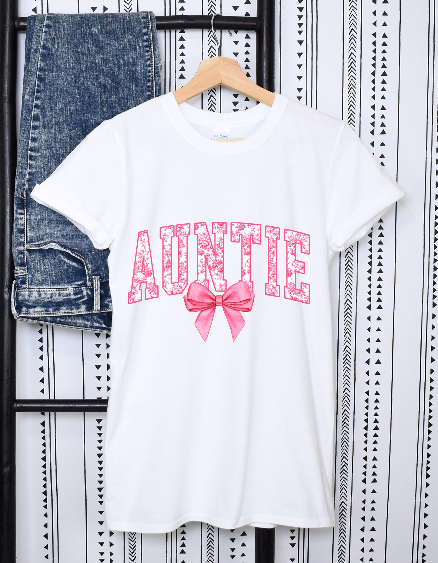 Pink Watercolor Floral Ribbon Bow