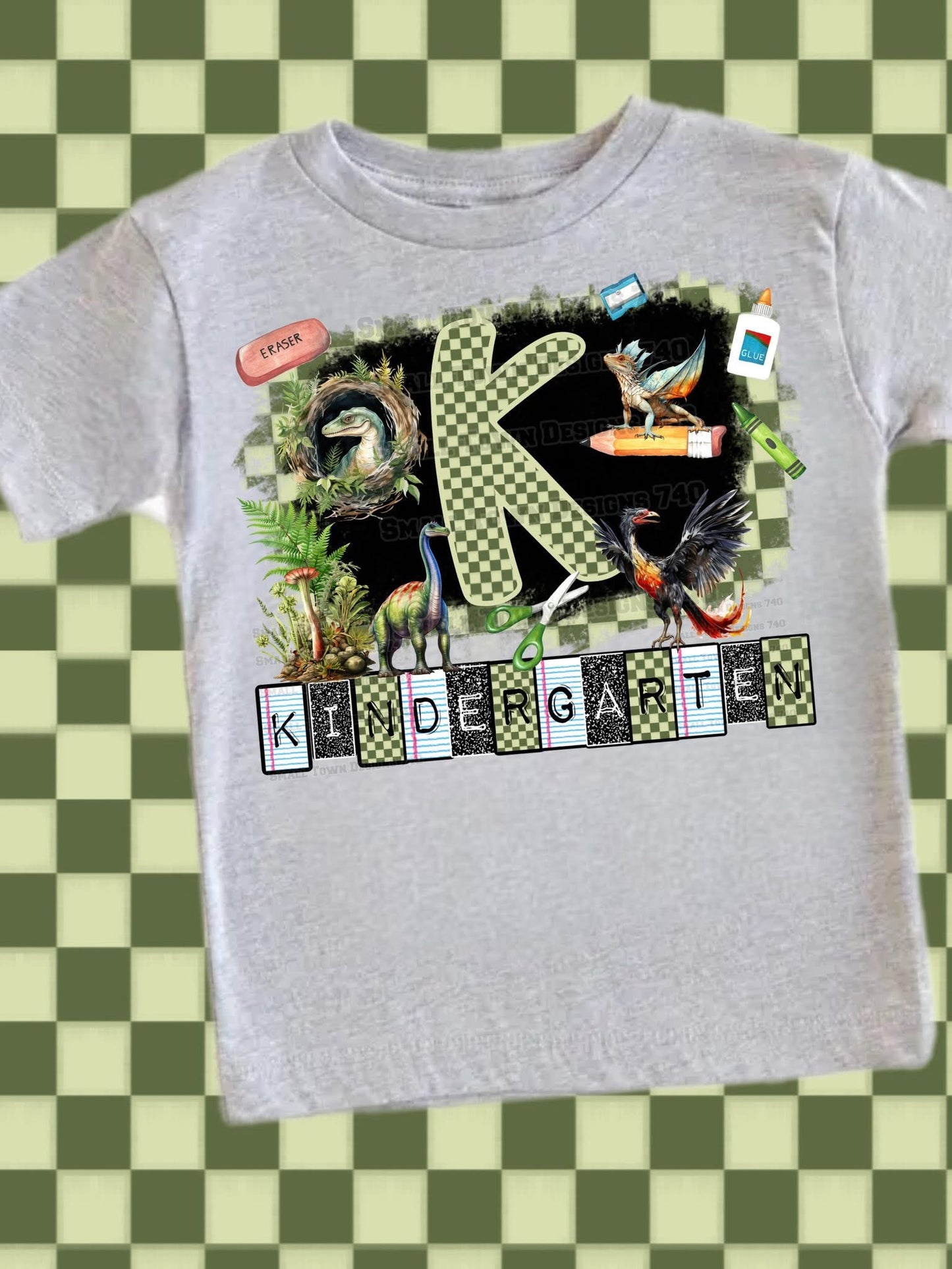 School Bundle Green Checkered-Youth Size