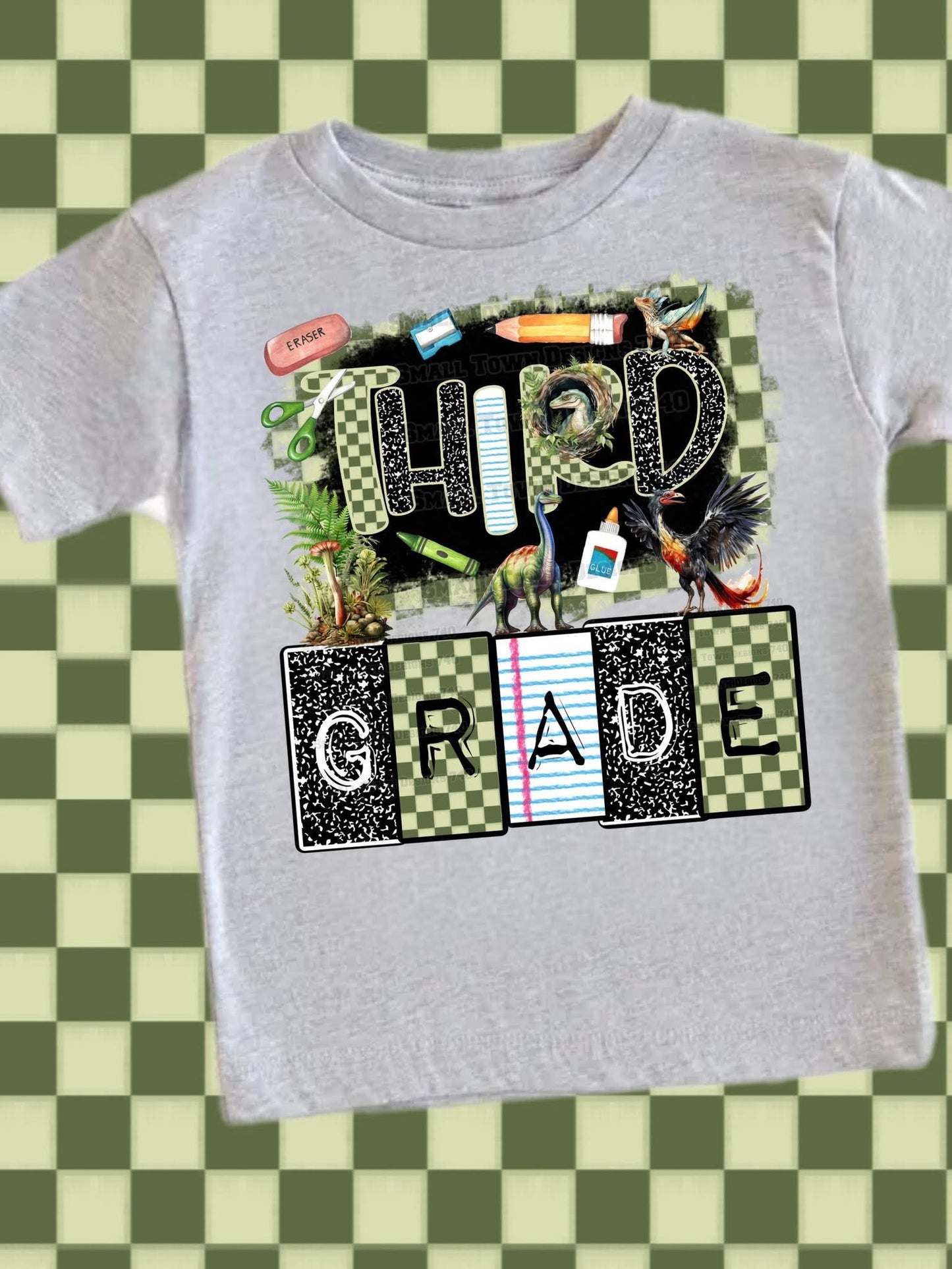 School Bundle Green Checkered-Youth Size