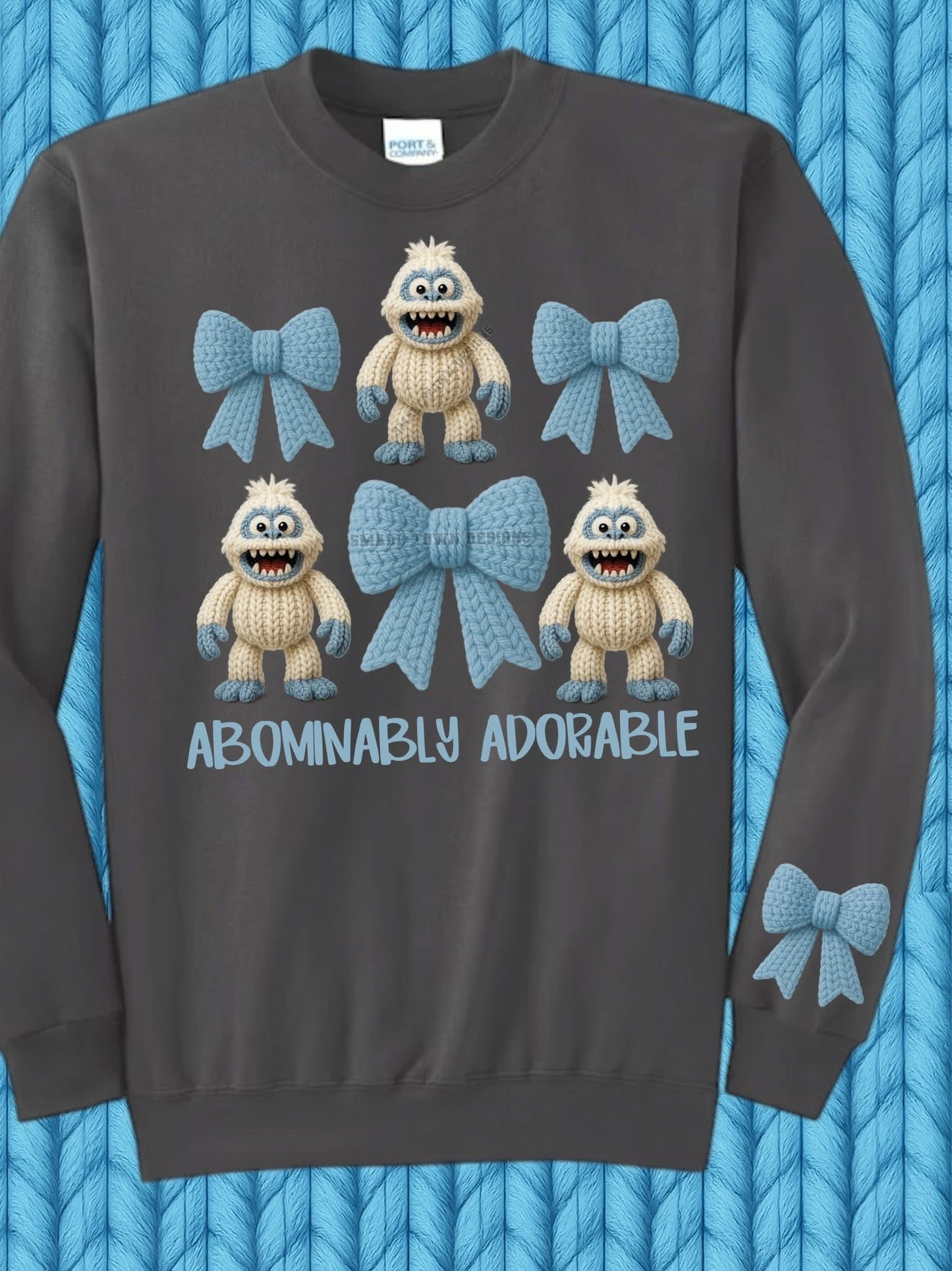 Blue Snowman And Bows