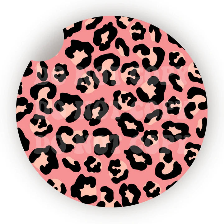 Pink Leopard Coster (Set of 2)