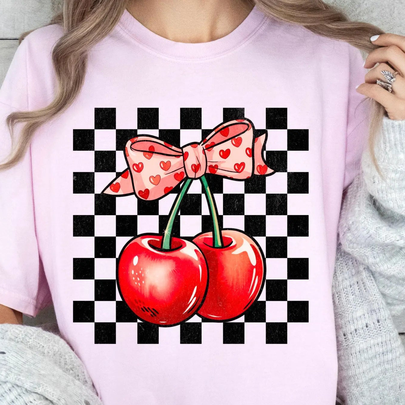 Retro Checkered Cherries