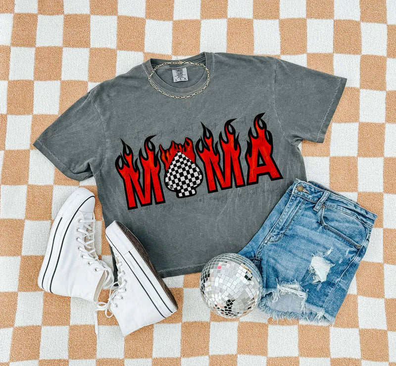 Checkered Spade Mama Flame