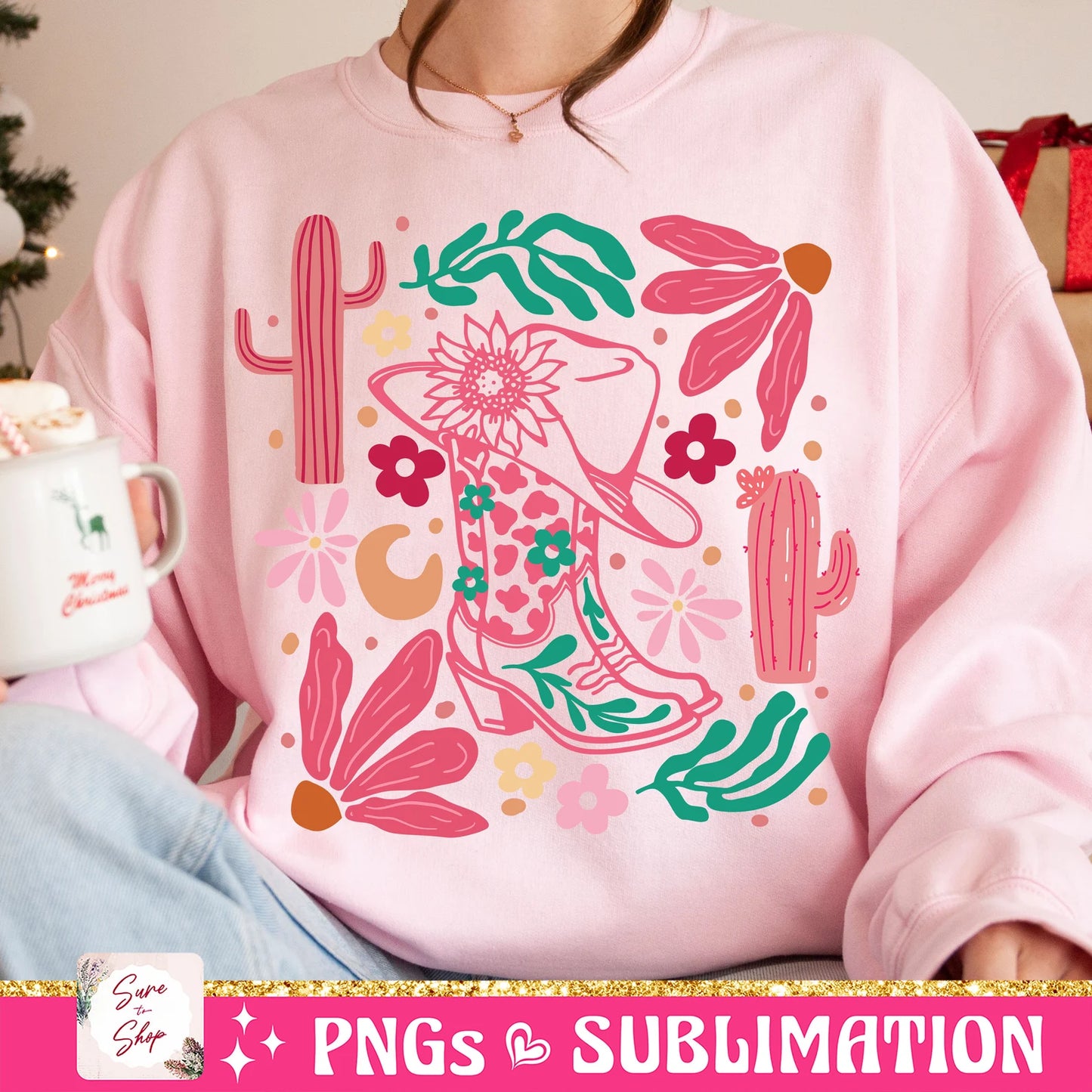 Boho Boots and Flowers T-shirt