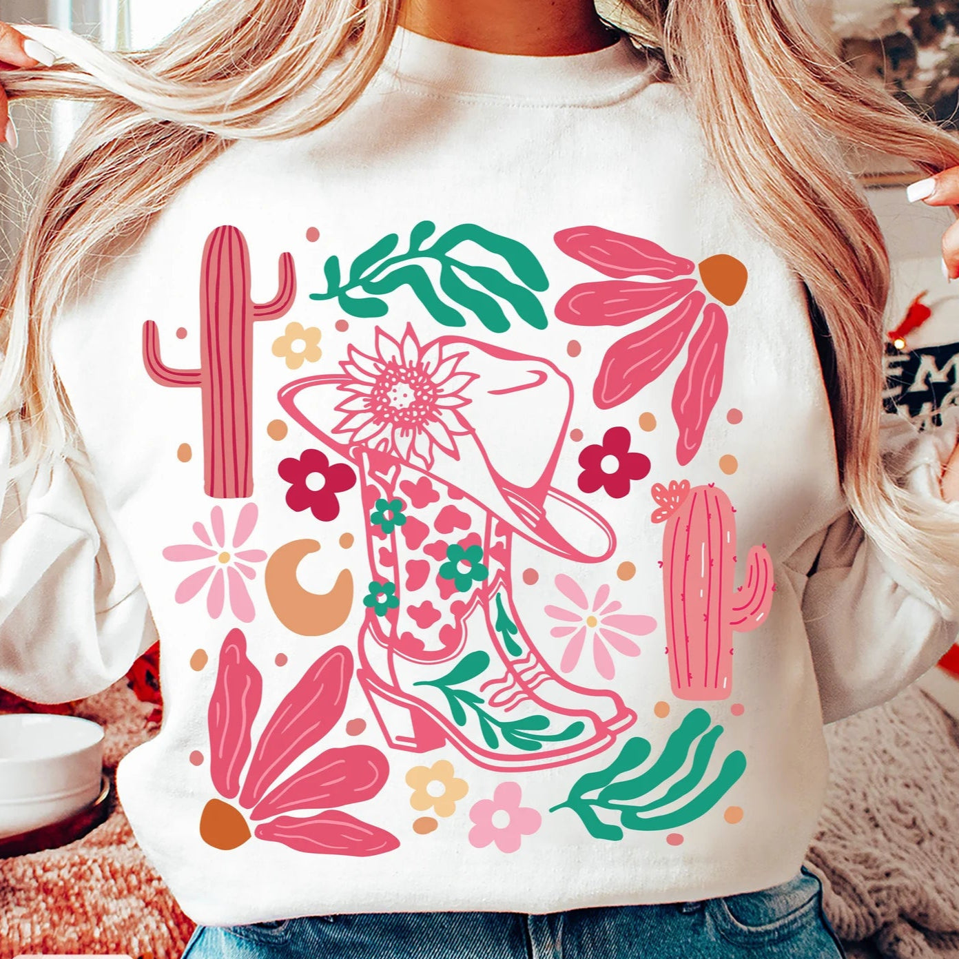 Boho Boots and Flowers T-shirt