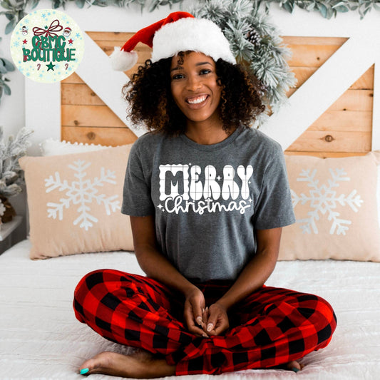 Merry Christmas White Letters