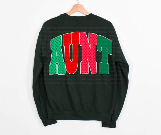 AUNT-Green and Red Pattern