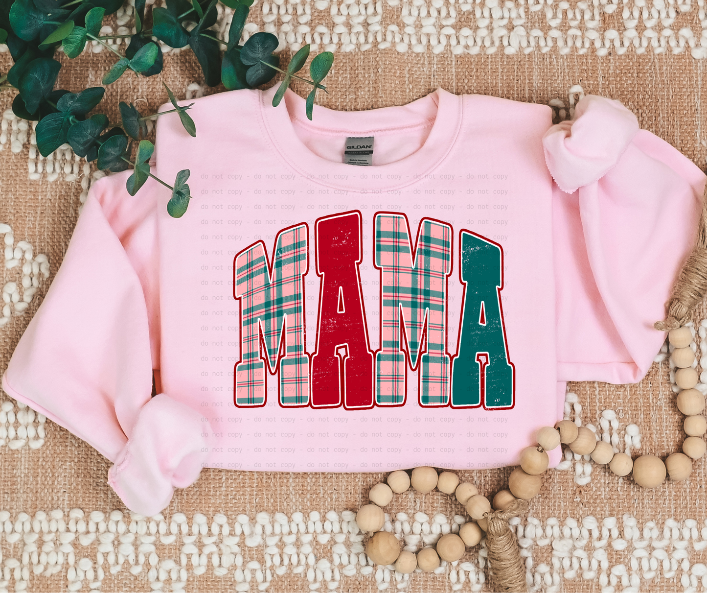 MAMA-Plaid Pattern Red and Green