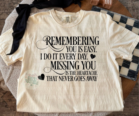 Remembering You Is Easy