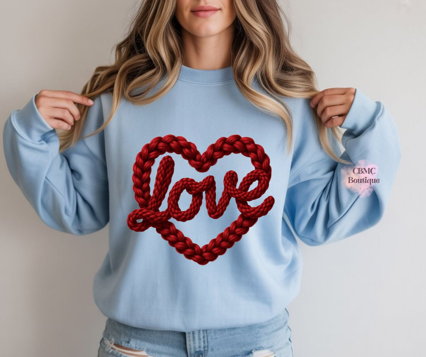 Love Faux Yarn Red