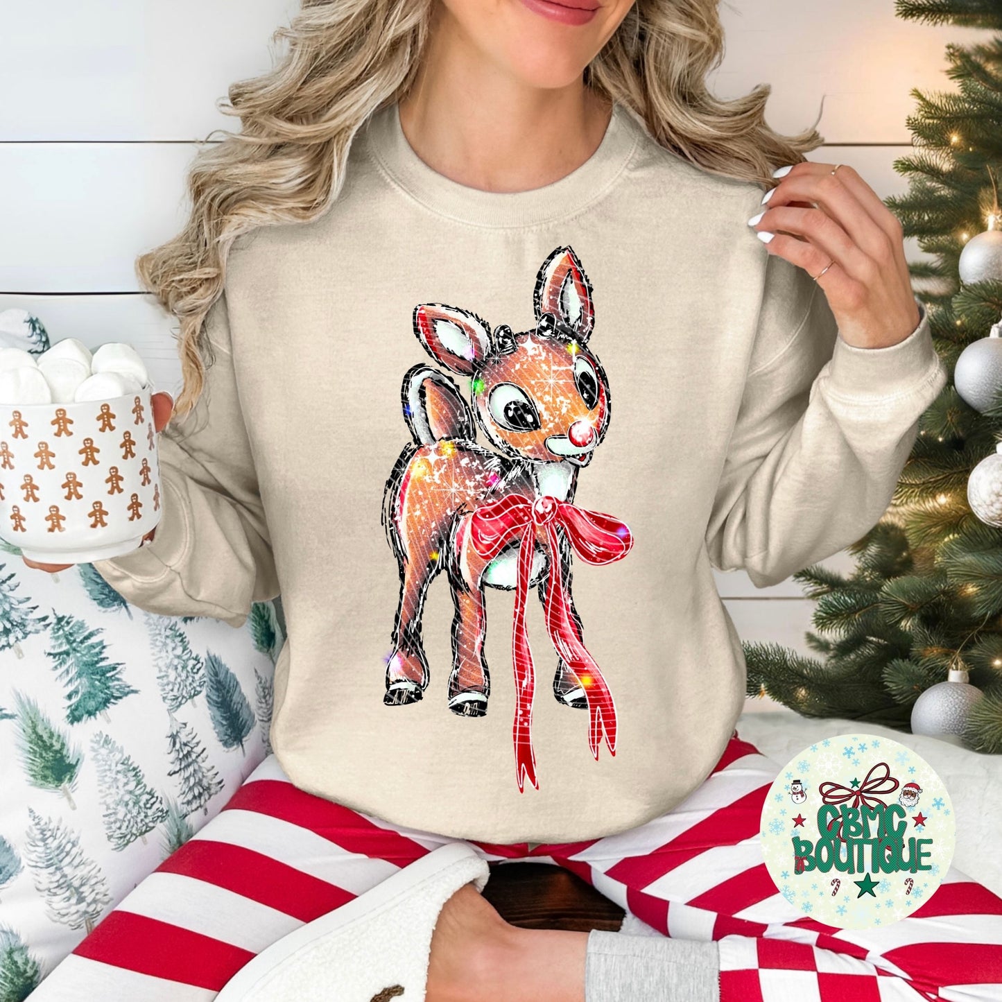 Reindeer with Red Bow