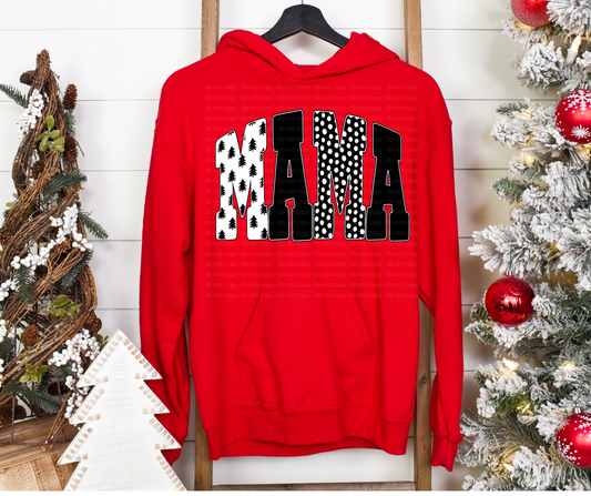 MAMA-Black and White Pattern