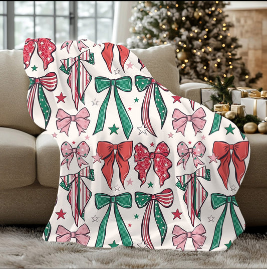 Christmas Bow Blanket