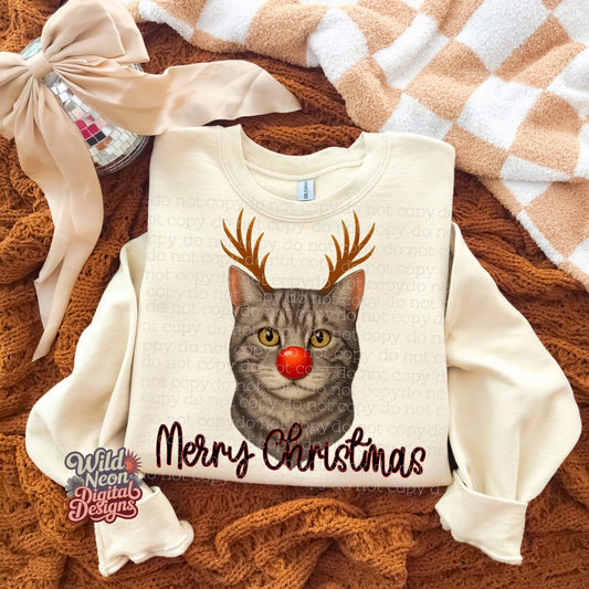 Christmas Reindeer Cat