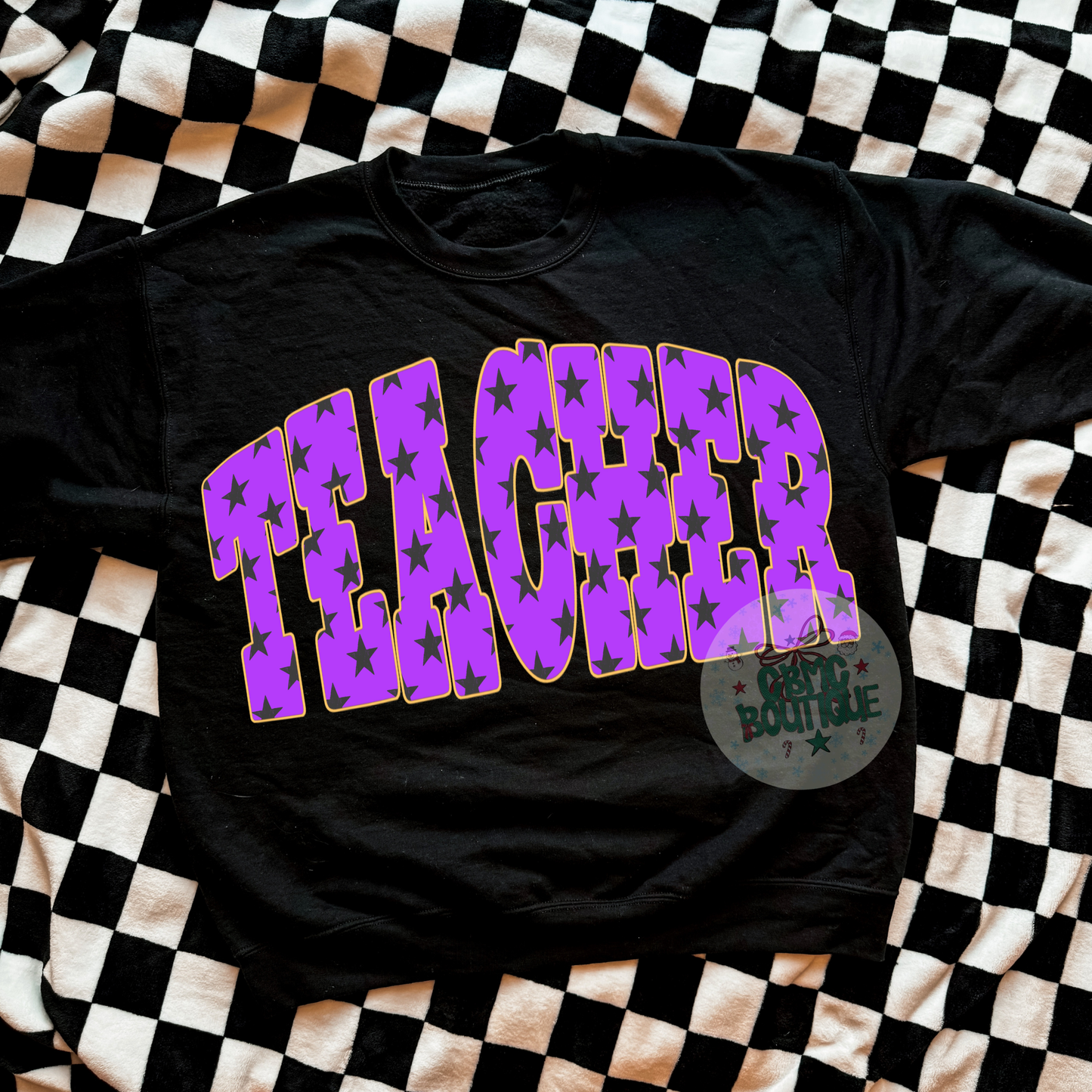 Teacher Purple Stars Pattern