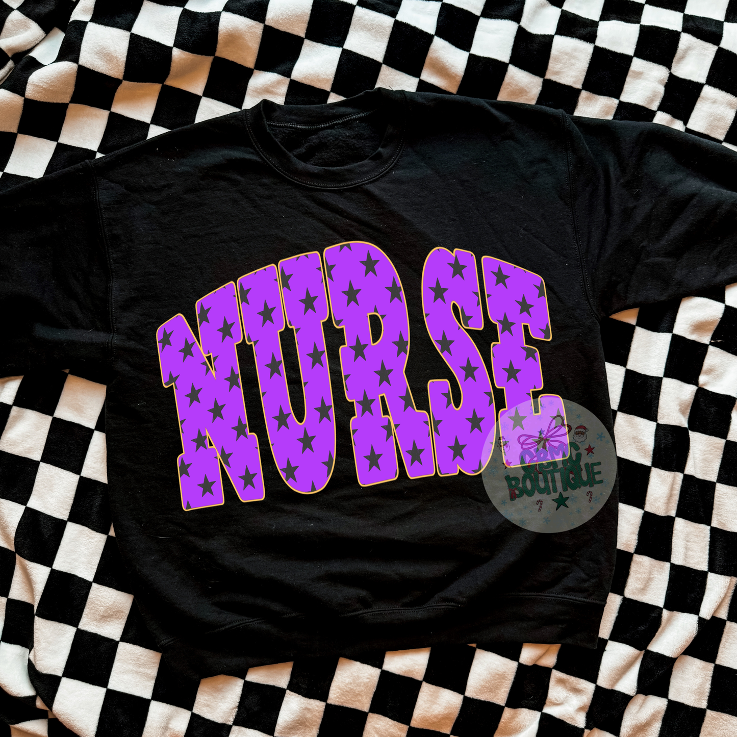 Nurse Purple Stars Pattern