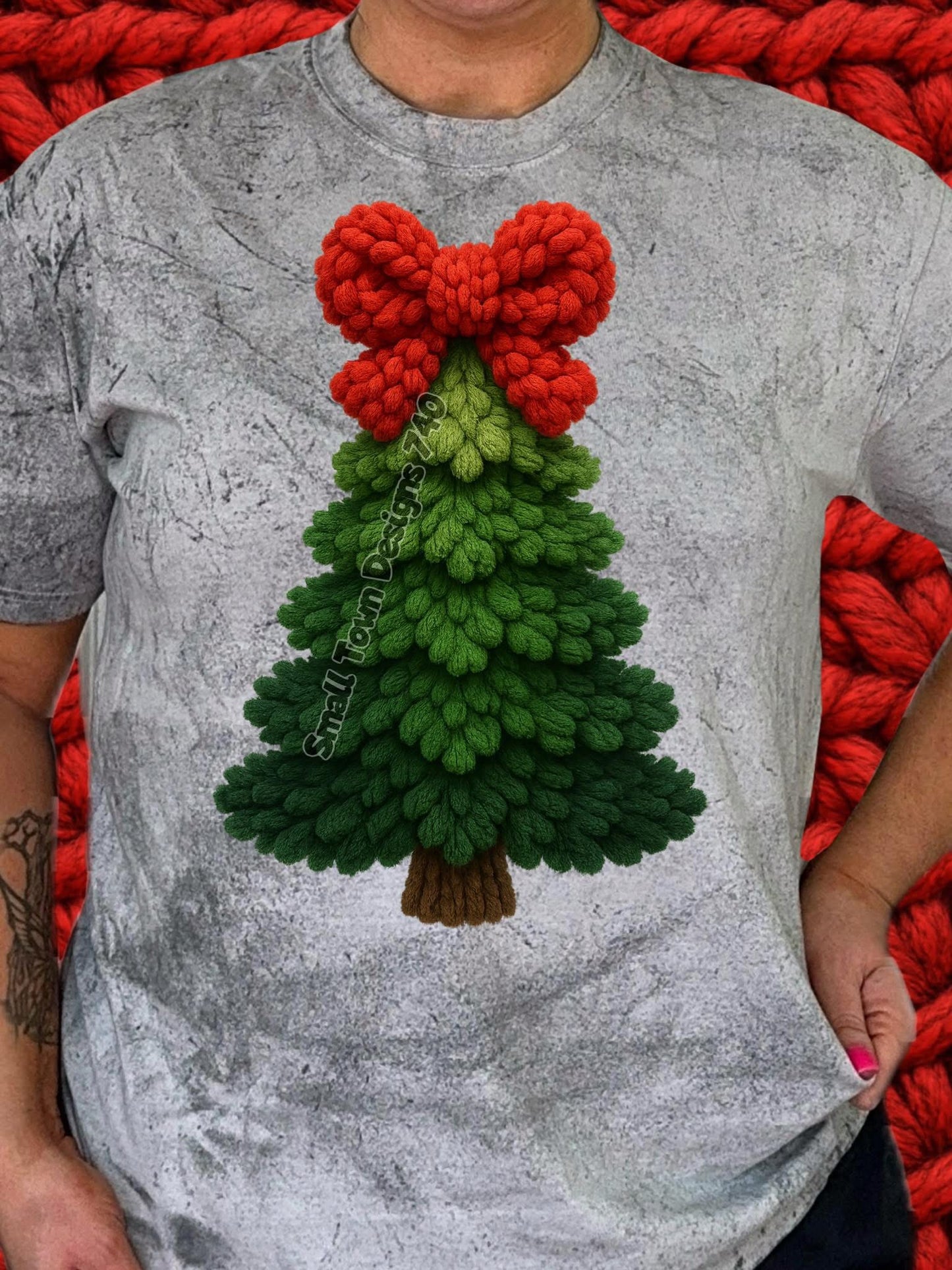 Faux Yarn Christmas Tree