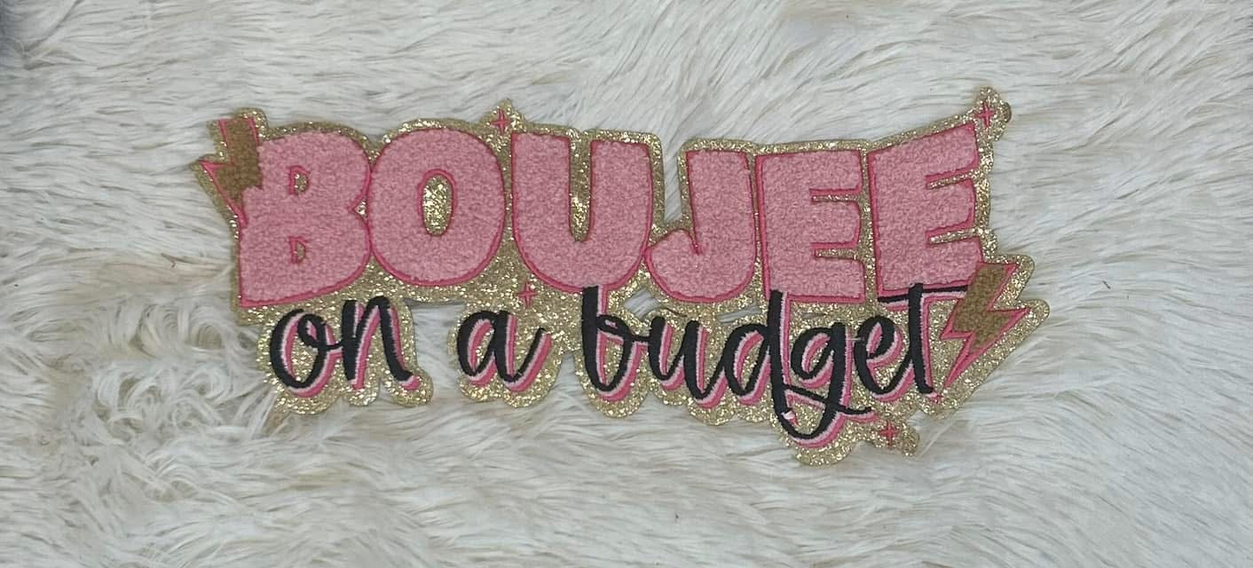 Boujee on a Budget Chenille Patch Sweatshirt