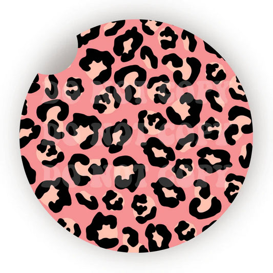 Pink Leopard Coster (Set of 2)