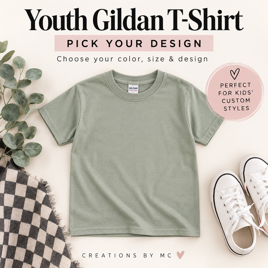 Youth Gildan T-shirt pick your design