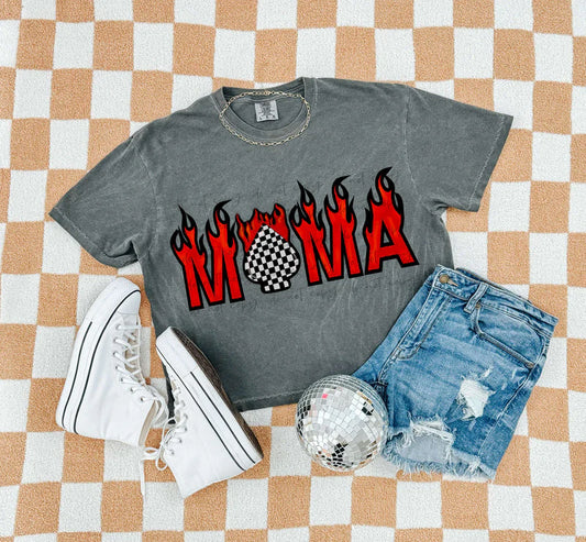 Checkered Spade Mama Flame