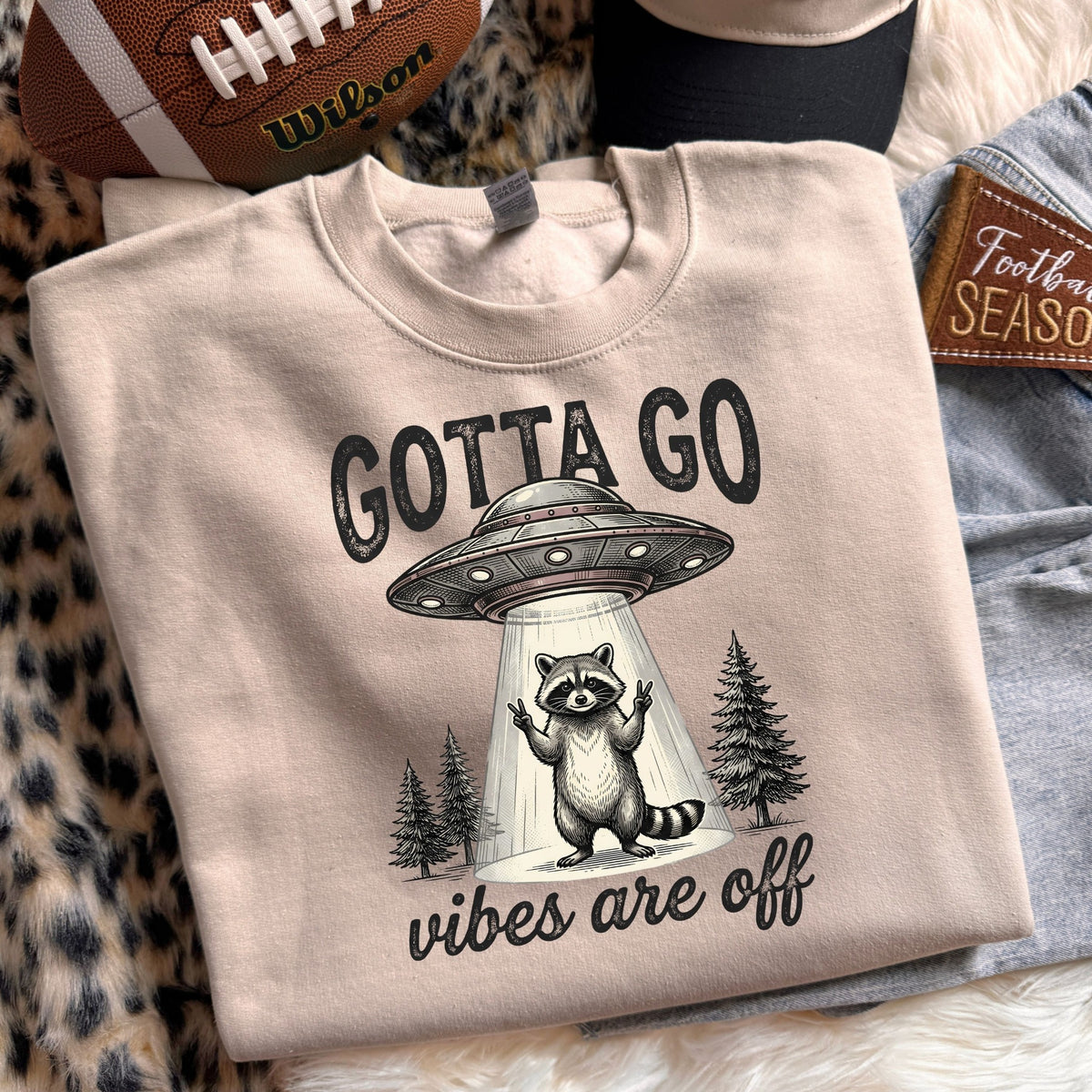 Gotta Go Vibes Are Off Raccoon DTF Transfer #259 mockup