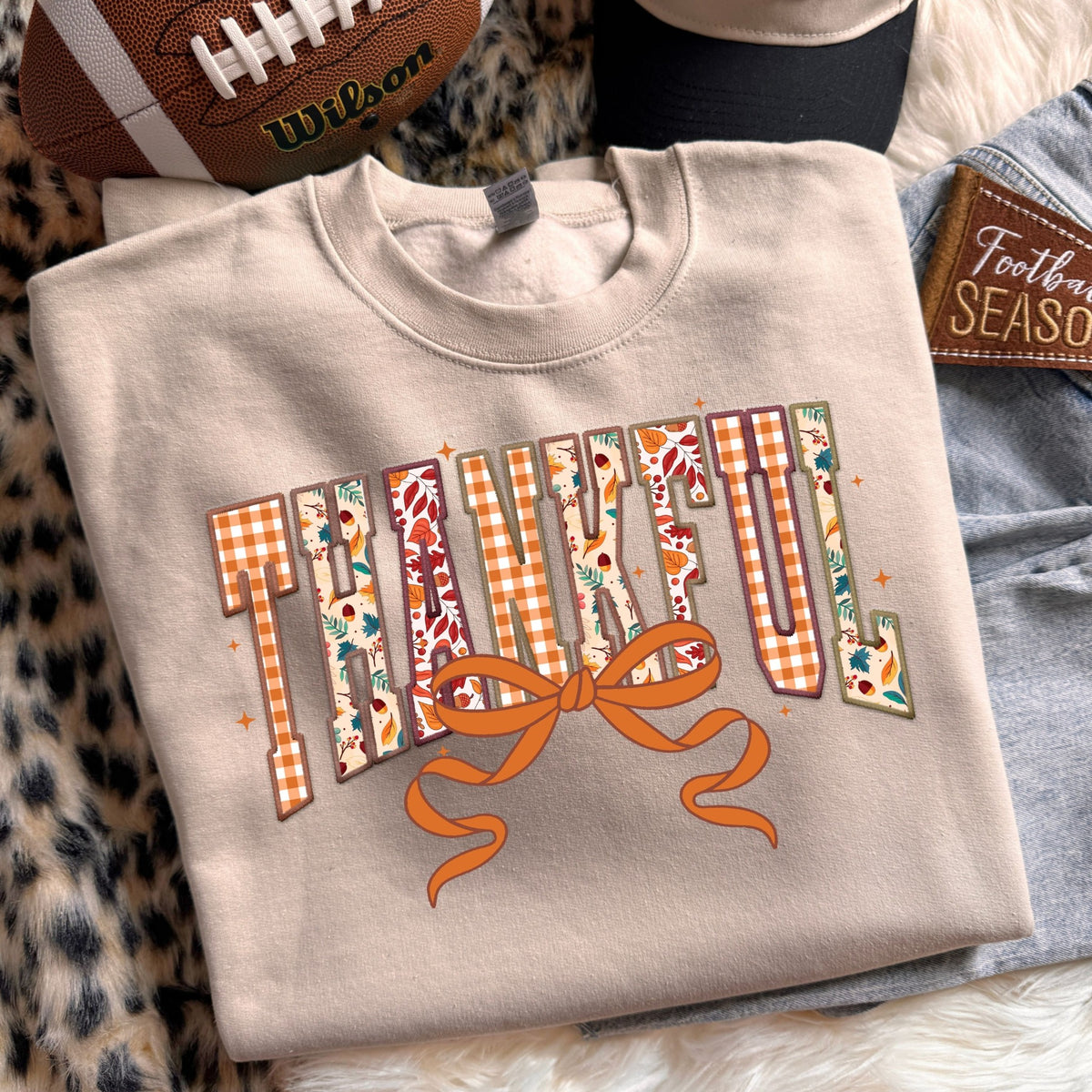 Thankful Fall Bow DTF Transfer #262 mockup