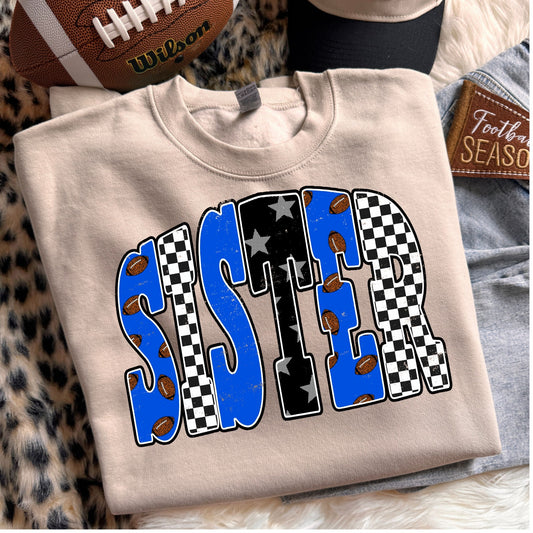 Sister Football Checker DTF Transfer #268 mockup