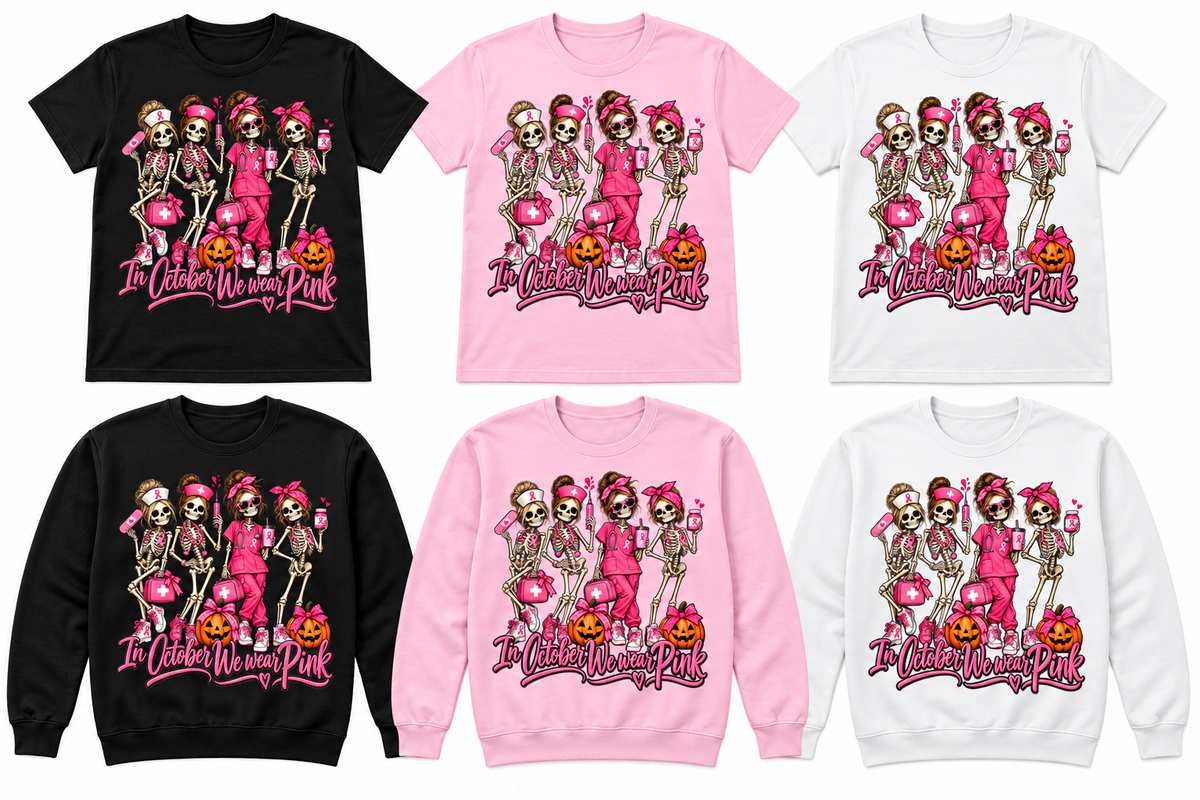 Nurse design on Black, Light Pink, White tees and sweatshirts
